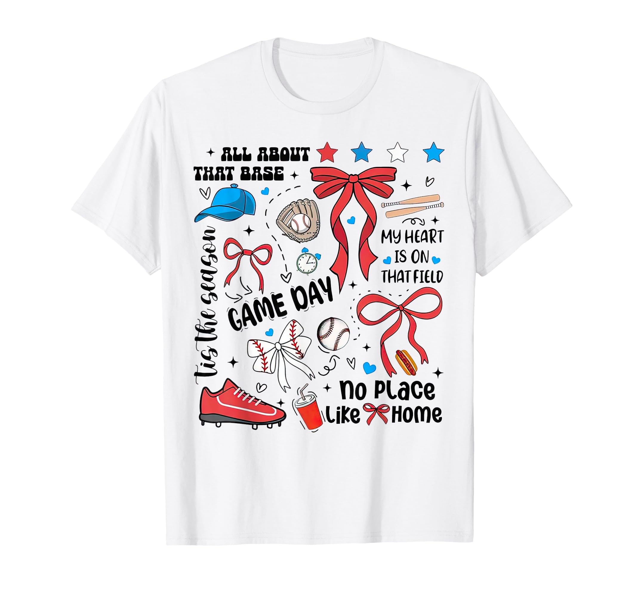 Game Day Baseball Coquette Mama No T-Shirt - Trendy Graphic Men Women - T-Shirt, Sweatshirt, Hoodie