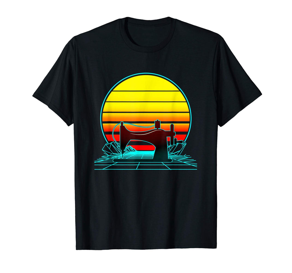 Sunset Sewing Machine T-Shirt - Graphic Print Unisex - T-Shirt, Sweatshirt, Hoodie