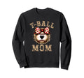 T Ball Mom Ball Bow Baseball Teen Sweatshirt - Novelty Apparel Unisex - T-Shirt, Sweatshirt, Hoodie
