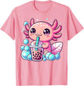Axolotl Drinking Boba Tea - Adult & Kids T-Shirts, Sweatshirts & Hoodies apparel design preview 1