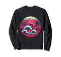 Palm Sunset Dolphin 80S 90S Sweatshirt - Aesthetic Graphic Men Women - T-Shirt, Sweatshirt, Hoodie