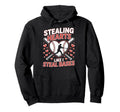 Stealing Hearts Like I Steal Bases Hoodie - Aesthetic Graphic Unisex - T-Shirt, Sweatshirt, Hoodie