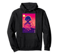 Scary Kawaii Cat Japanese City Anime Hoodie - Graphic Print for Adults - T-Shirt, Sweatshirt, Hoodie