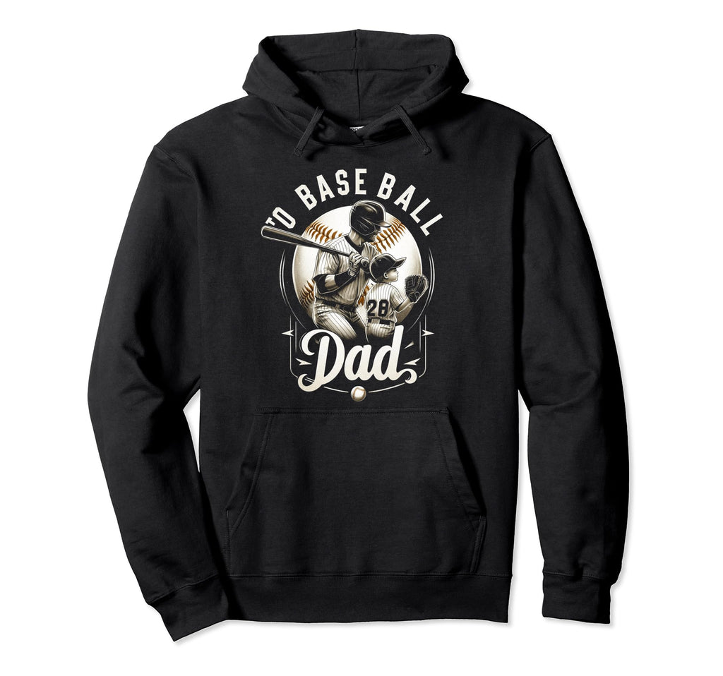 Baseball Dad Fathers Day Hoodie - Trendy Graphic Unisex - T-Shirt, Sweatshirt, Hoodie