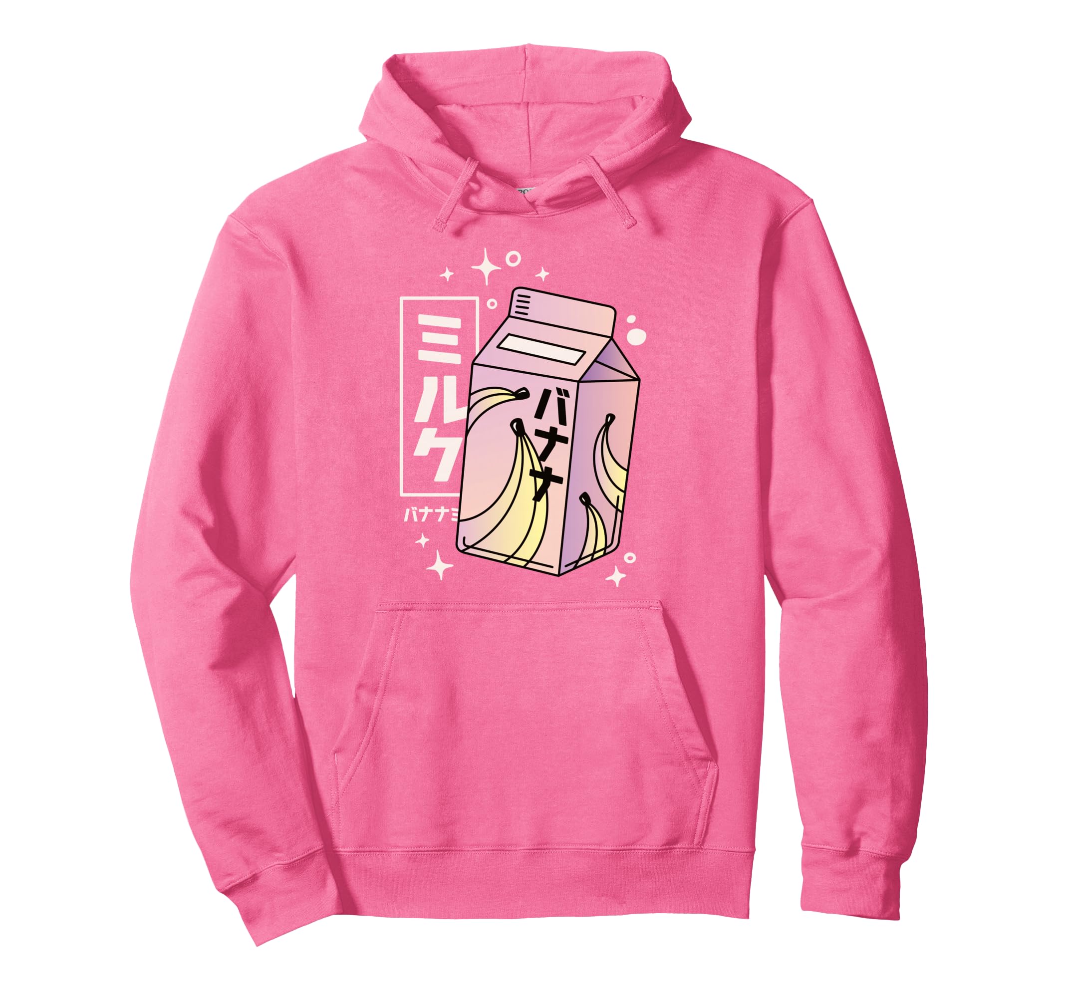Kawaii Banana Milk Carton Japanese Hoodie - Fun Novelty Design for Adults - T-Shirt, Sweatshirt, Hoodie
