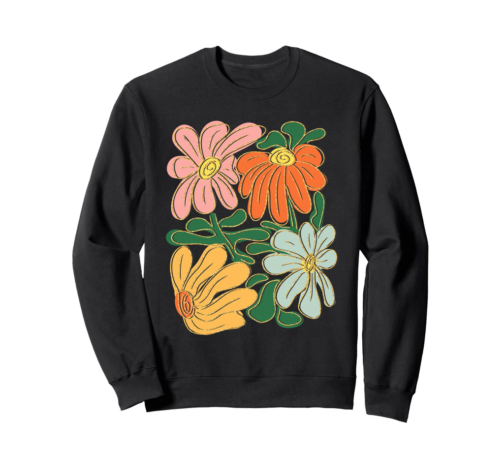 Boho Wildflowers Gardening Flower Sweatshirt - Streetwear Style Unisex - T-Shirt, Sweatshirt, Hoodie