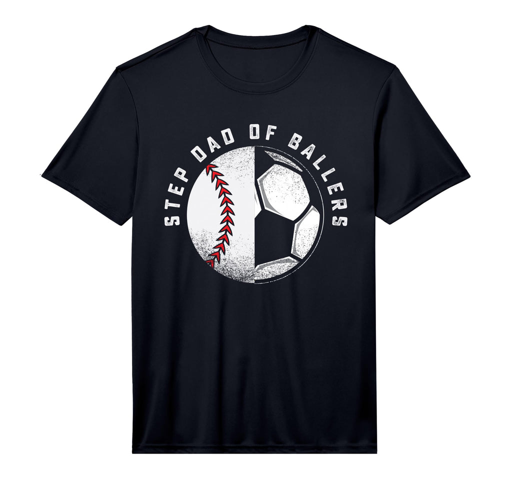 Mens Step Dad Baseball Player Son Soccer T-Shirt - Graphic Print Unisex - T-Shirt, Sweatshirt, Hoodie