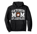 Baseball Catcher Mom Louder Prouder Hoodie - Aesthetic Graphic for Adults - T-Shirt, Sweatshirt, Hoodie
