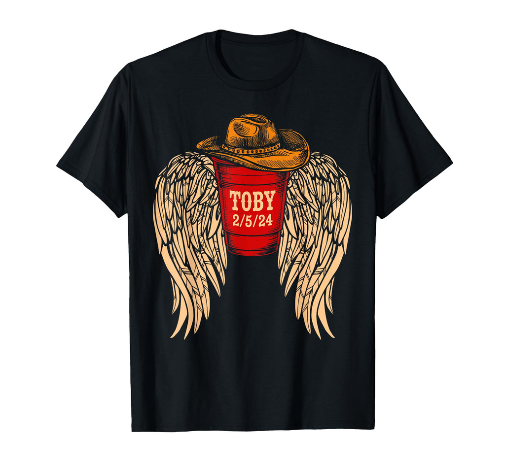Cowboy Hat Angle Wings Red Cup Toby T-Shirt - Streetwear Style Unisex - T-Shirt, Sweatshirt, Hoodie