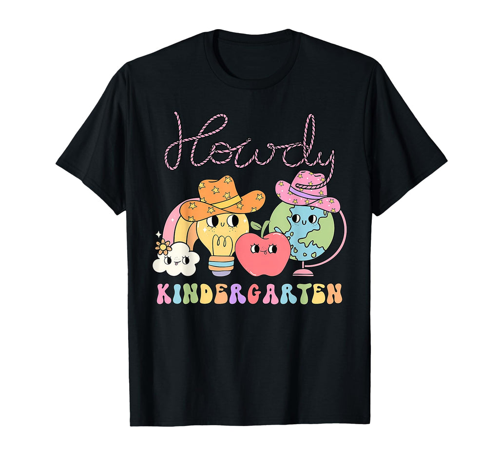 Rainbow Howdy Kindergarten Teacher T-Shirt - Streetwear Style for Adults - T-Shirt, Sweatshirt, Hoodie