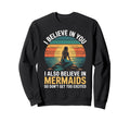 Mermaid Sunset Ocean Funny Sweatshirt - Fun Novelty Design for Adults - T-Shirt, Sweatshirt, Hoodie