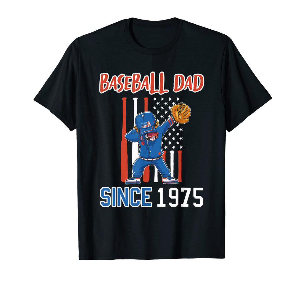 Baseball Dad Since 1975 T-Shirt - Aesthetic Graphic for Adults - T-Shirt, Sweatshirt, Hoodie