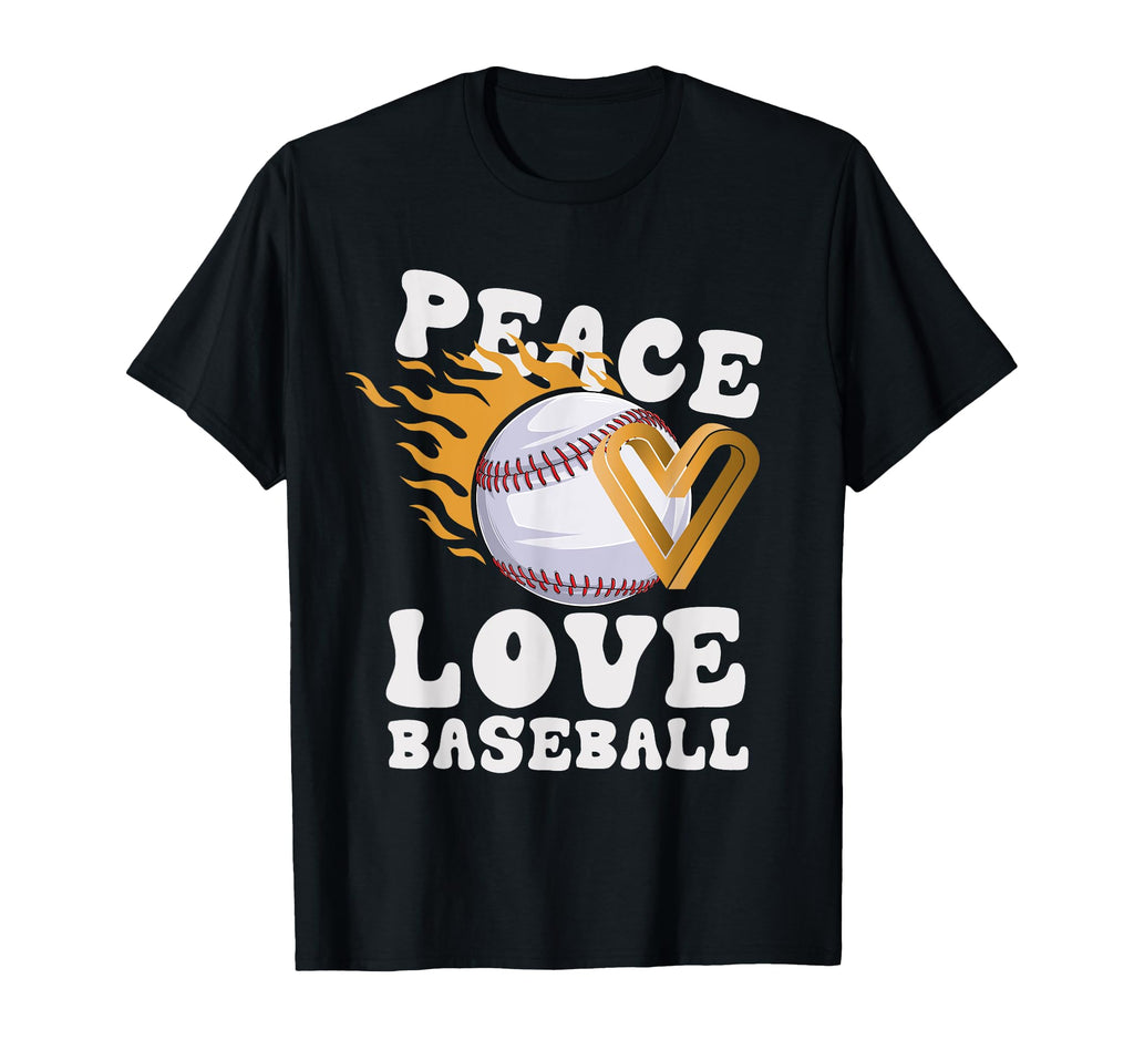 Peace Love Baseball T-Shirt - Unique Graphic Unisex - T-Shirt, Sweatshirt, Hoodie