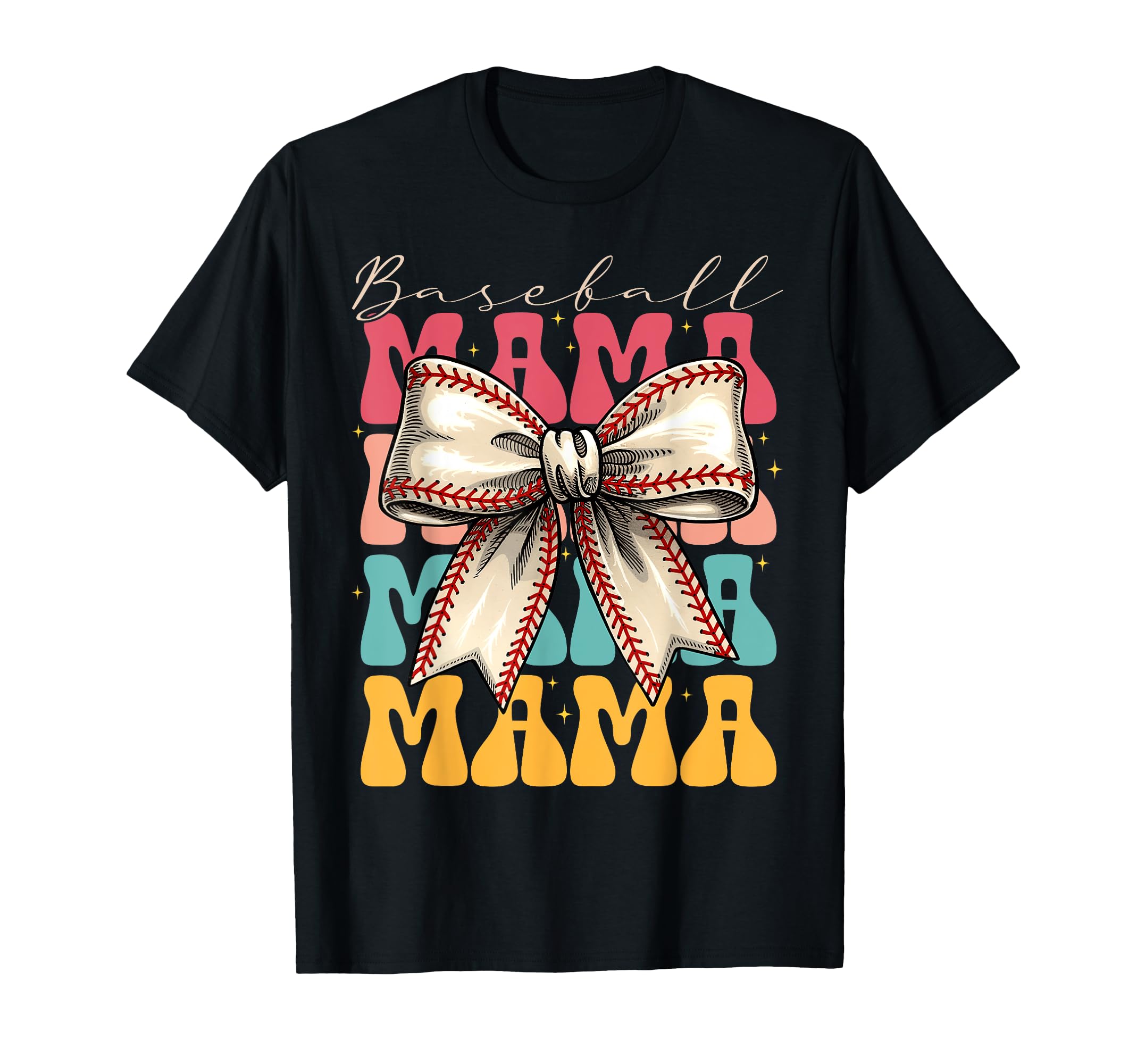 Baseball Mama Coquette Bow Game Day T-Shirt - Fun Novelty Design Unisex - T-Shirt, Sweatshirt, Hoodie