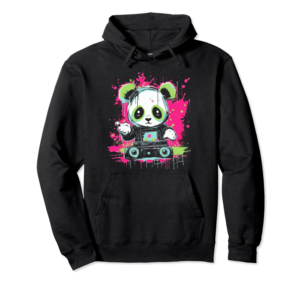 Kawaii Panda Dj Japanese Edm Y2K Hoodie - Custom Art Print Men Women - T-Shirt, Sweatshirt, Hoodie