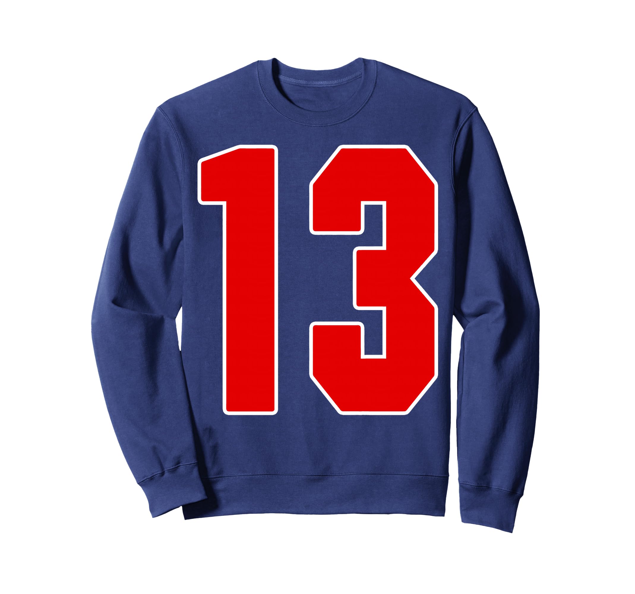 Red Number 13 Jersey Big 13 Uniform Sweatshirt - Novelty Apparel Unisex - T-Shirt, Sweatshirt, Hoodie
