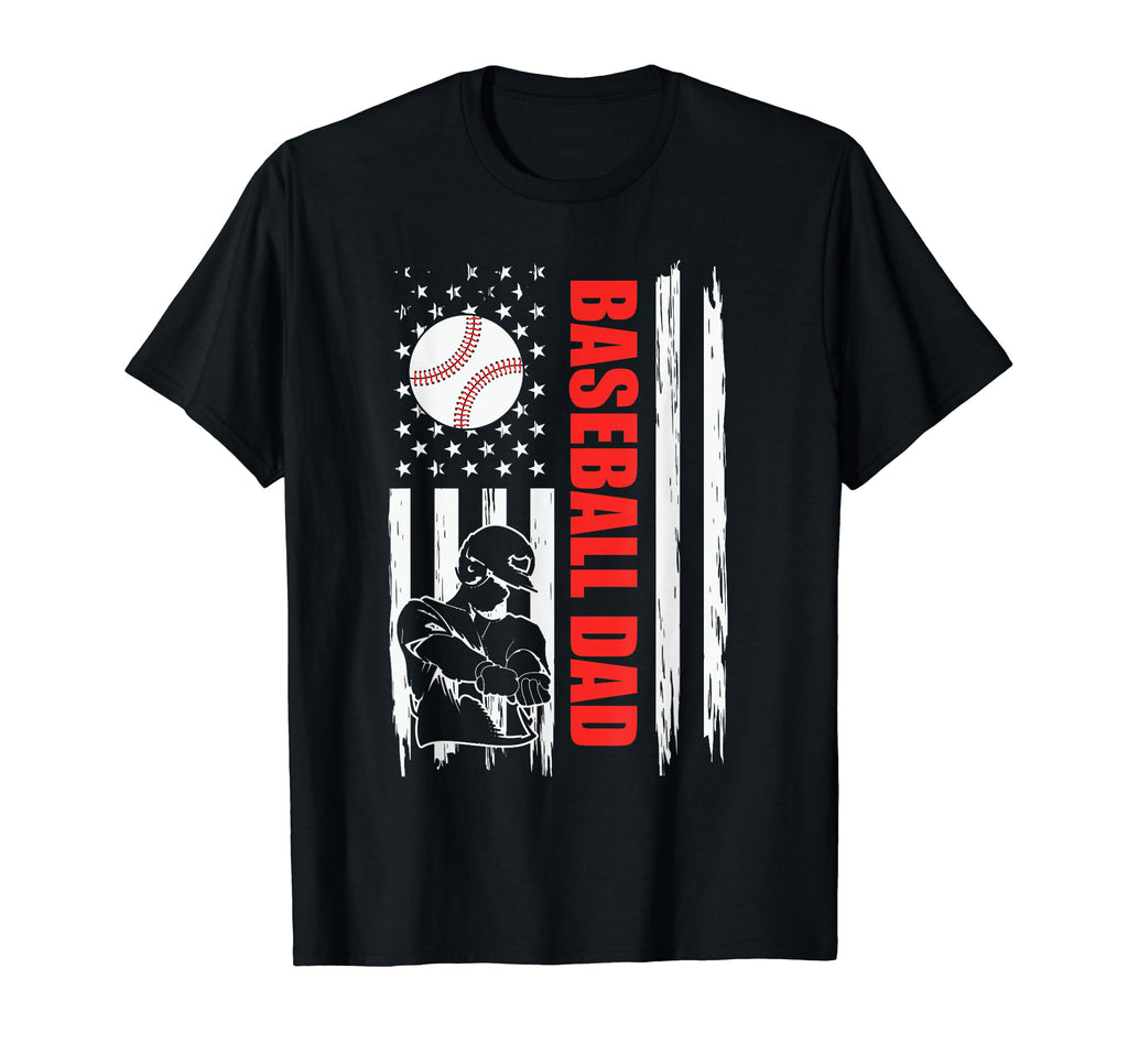 Baseball Dad Gifts Daddy Fathers Day T-Shirt - Minimalist Print for Adults - T-Shirt, Sweatshirt, Hoodie
