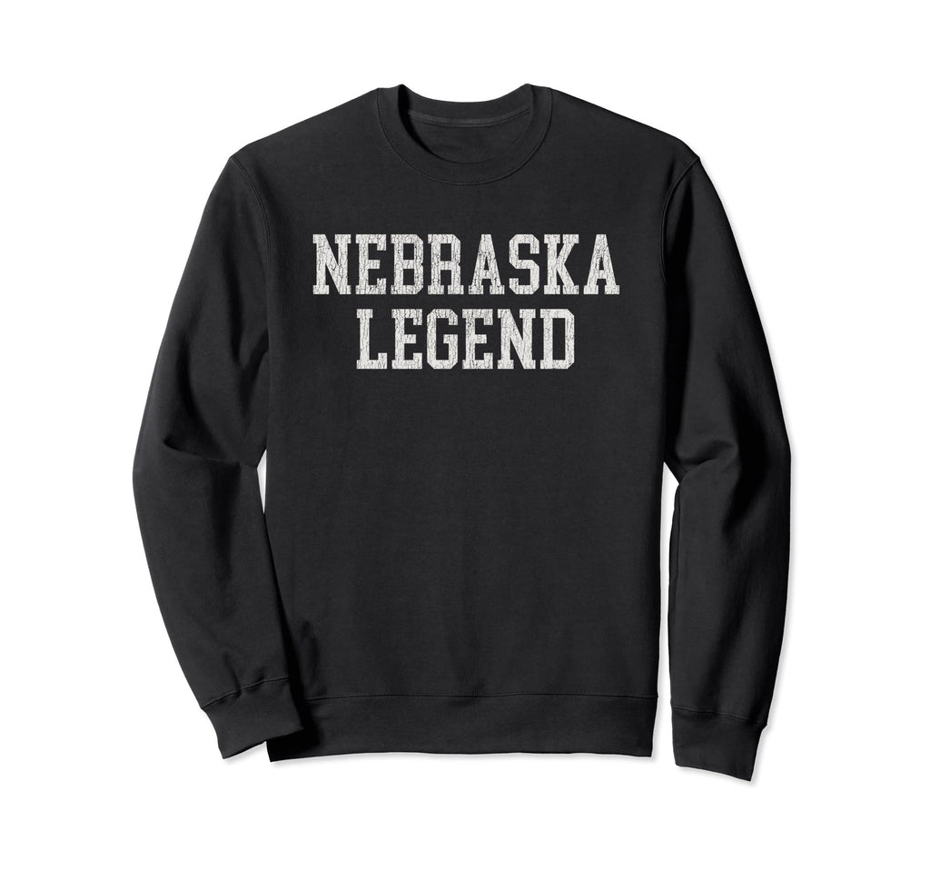 Nebraska Legend Funny Distressed Sweatshirt - Aesthetic Graphic for Adults - T-Shirt, Sweatshirt, Hoodie