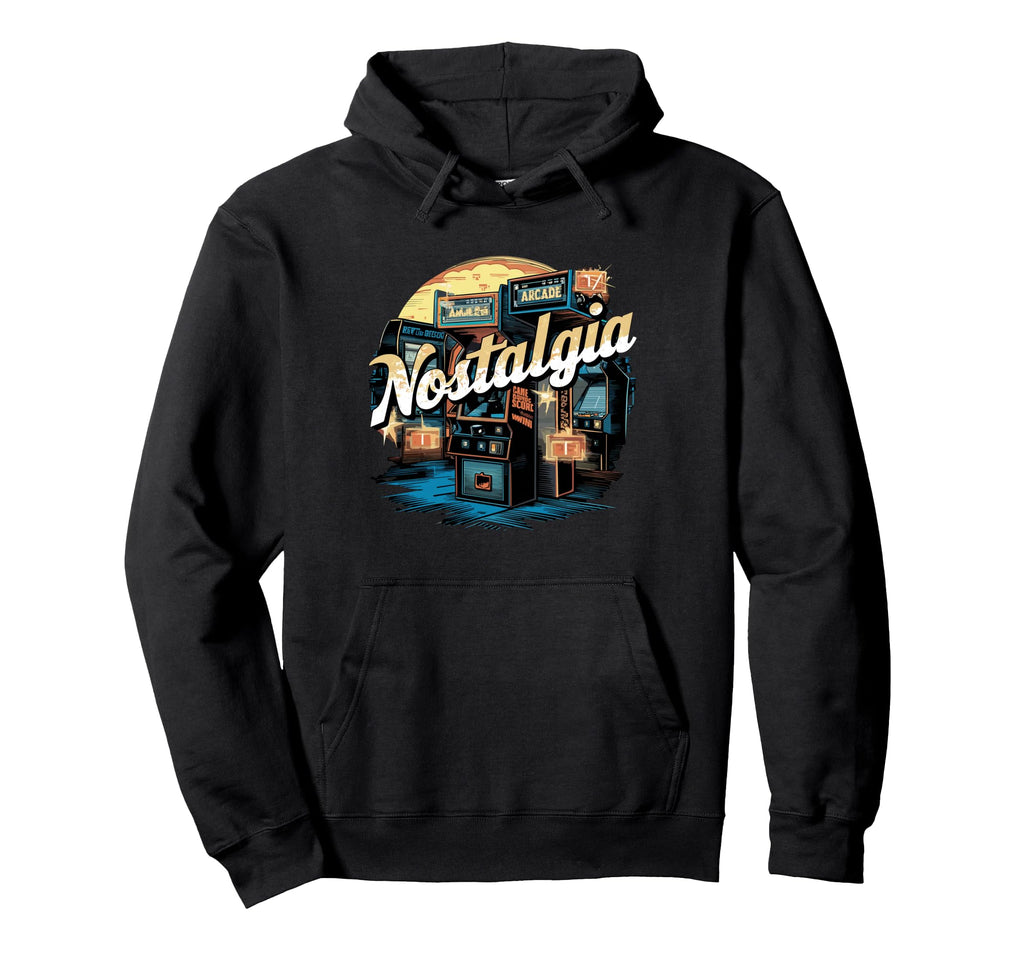 Arcade Gaming Video Game Nostalgi Hoodie - Fun Novelty Design Men Women - T-Shirt, Sweatshirt, Hoodie