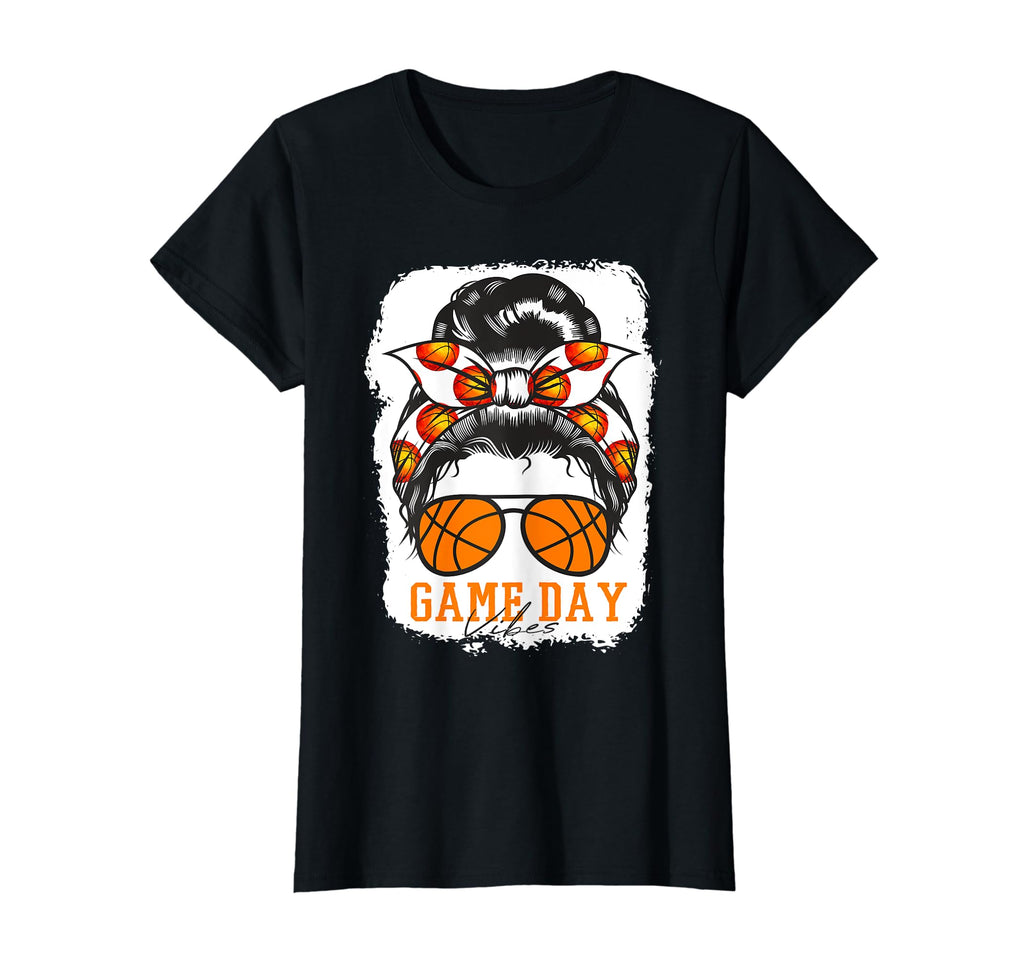 Bleached Basketball Game Day Vibes Mom T-Shirt - Unique Graphic Unisex - T-Shirt, Sweatshirt, Hoodie