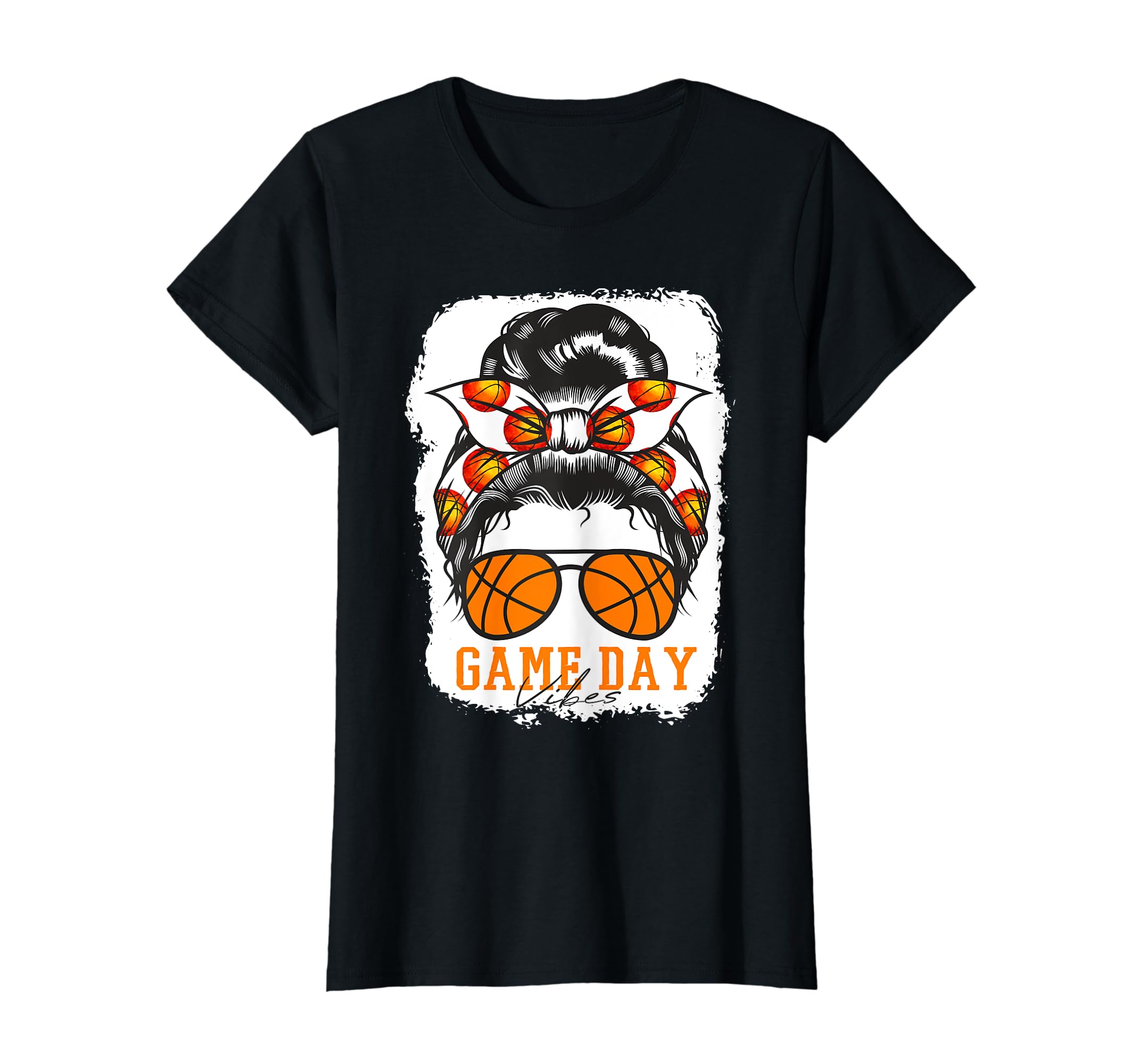 Bleached Basketball Game Day Vibes Mom T-Shirt - Unique Graphic Unisex - T-Shirt, Sweatshirt, Hoodie