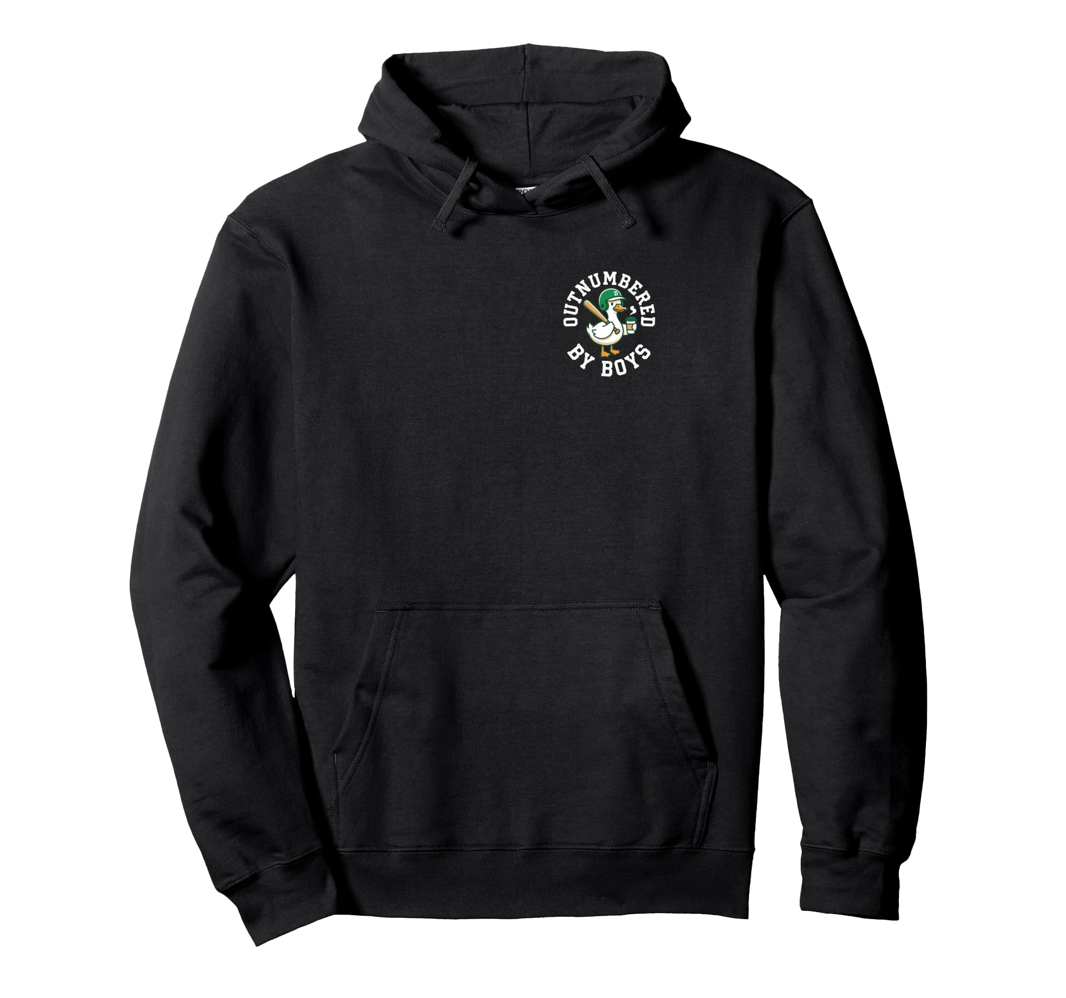 Outnumbered Baseball Duck Coffee Mom Hoodie - Novelty Apparel Men Women - T-Shirt, Sweatshirt, Hoodie