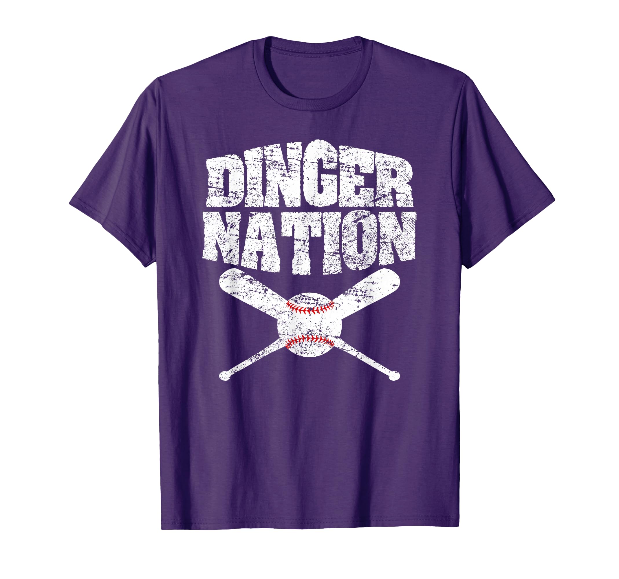Dinger Nation Funny Baseball T-Shirt - Novelty Apparel for Adults - T-Shirt, Sweatshirt, Hoodie