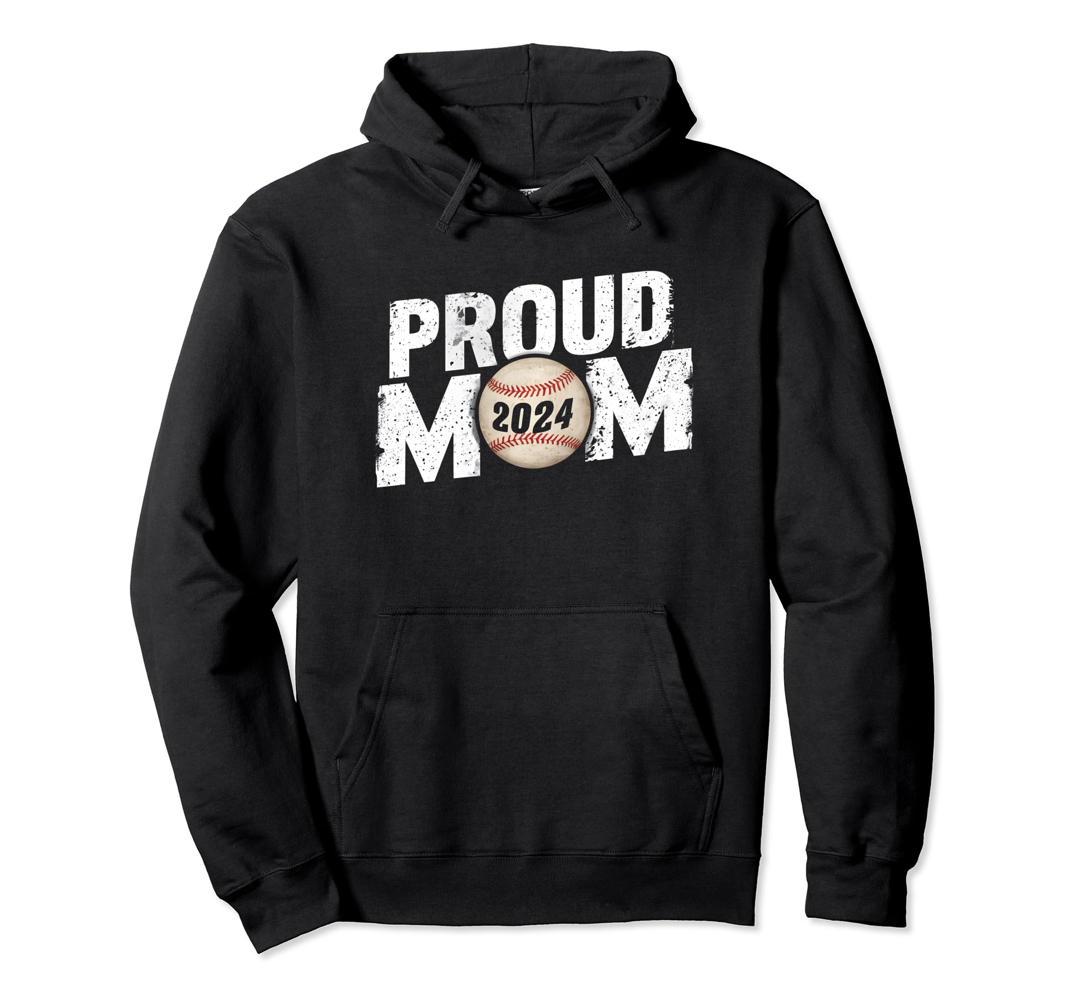 Proud Mama Mom 2024 Senior Baseball Hoodie - Minimalist Print Men Women - T-Shirt, Sweatshirt, Hoodie