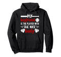 Baseball Girlfriend Funny Girlfriend Hoodie - Custom Art Print for Adults - T-Shirt, Sweatshirt, Hoodie