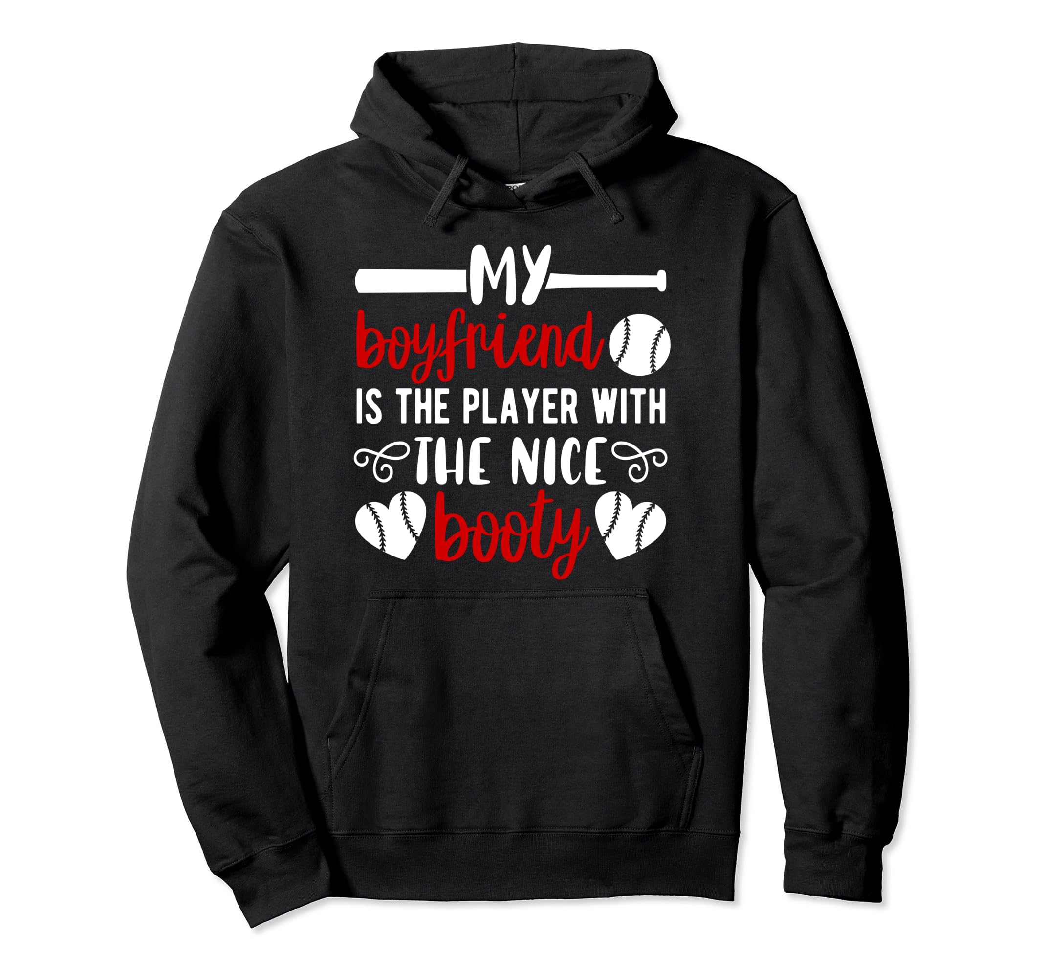 Baseball Girlfriend Funny Girlfriend Hoodie - Custom Art Print for Adults - T-Shirt, Sweatshirt, Hoodie