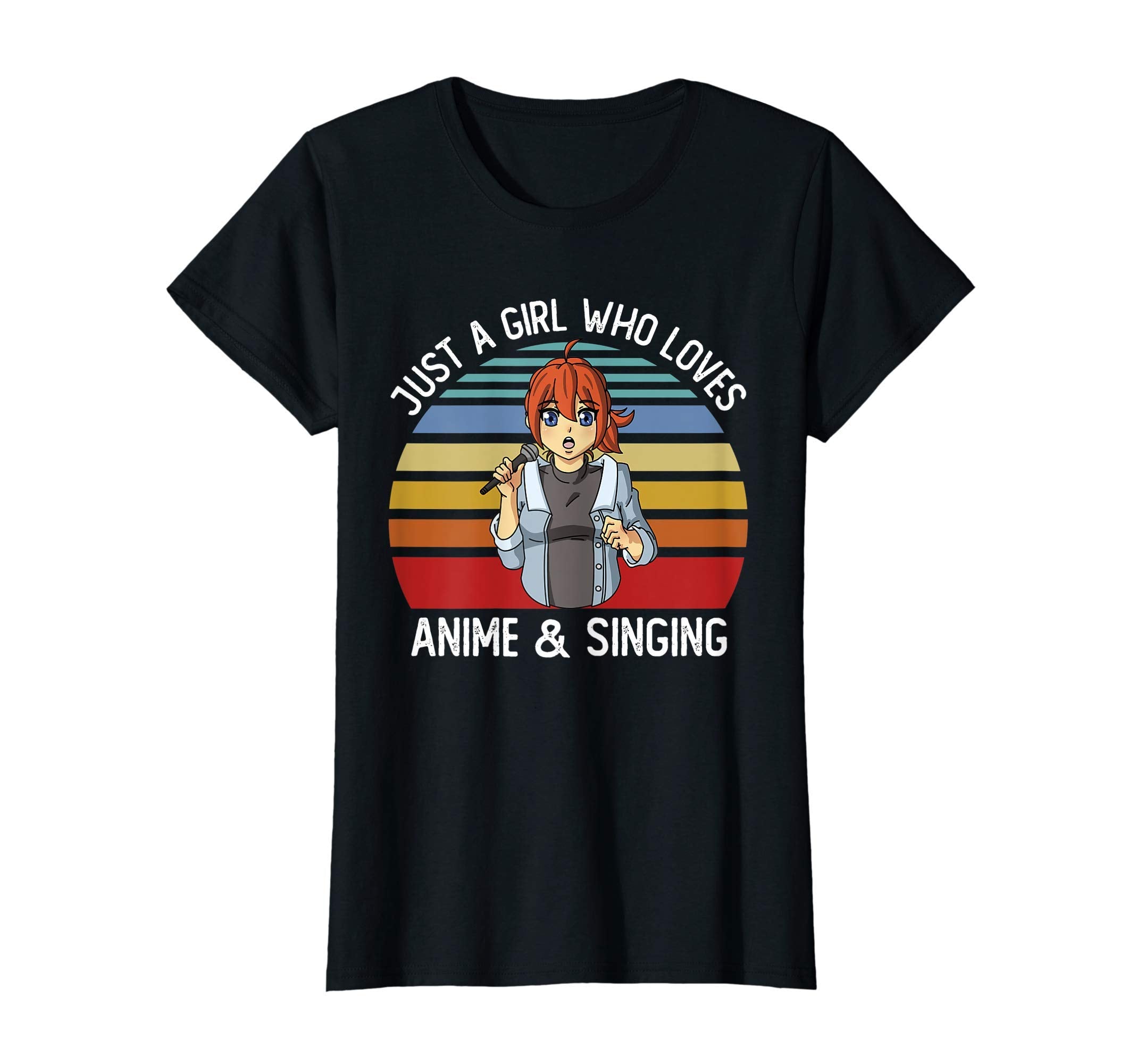 Just Who Loves Anime And Singing Sunset T-Shirt - Trendy Graphic Unisex - T-Shirt, Sweatshirt, Hoodie