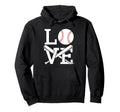 Love Heart Baseball Game Season Sports Hoodie - Unique Graphic Men Women - T-Shirt, Sweatshirt, Hoodie
