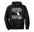 Baseball Catcher Step Dad Proud Hoodie - Custom Art Print for Adults - T-Shirt, Sweatshirt, Hoodie
