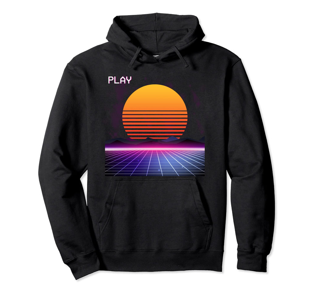 80S Sunset Neon 1980S Eighties Lover Hoodie - Minimalist Print Men Women - T-Shirt, Sweatshirt, Hoodie
