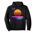 80S Sunset Neon 1980S Eighties Lover Hoodie - Minimalist Print Men Women - T-Shirt, Sweatshirt, Hoodie