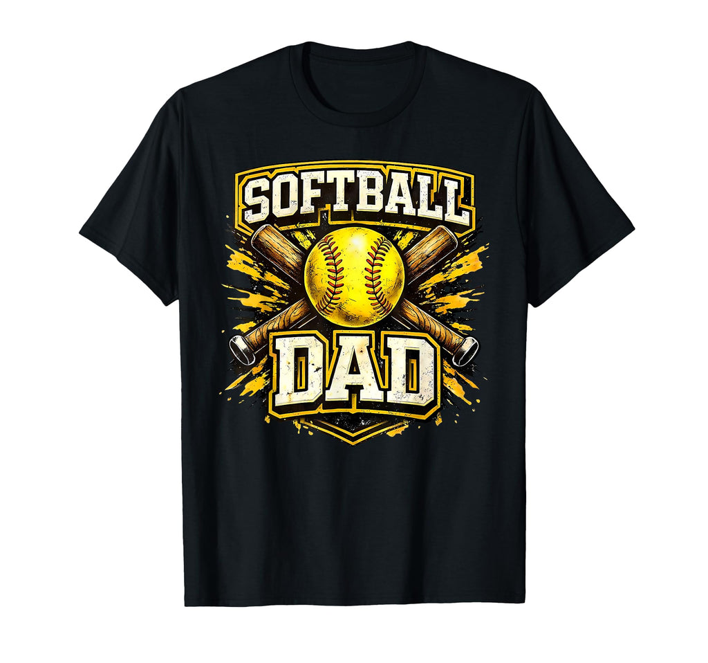 Softball Dad Daddy Fathers Day Game Day T-Shirt - Graphic Print for Adults - T-Shirt, Sweatshirt, Hoodie