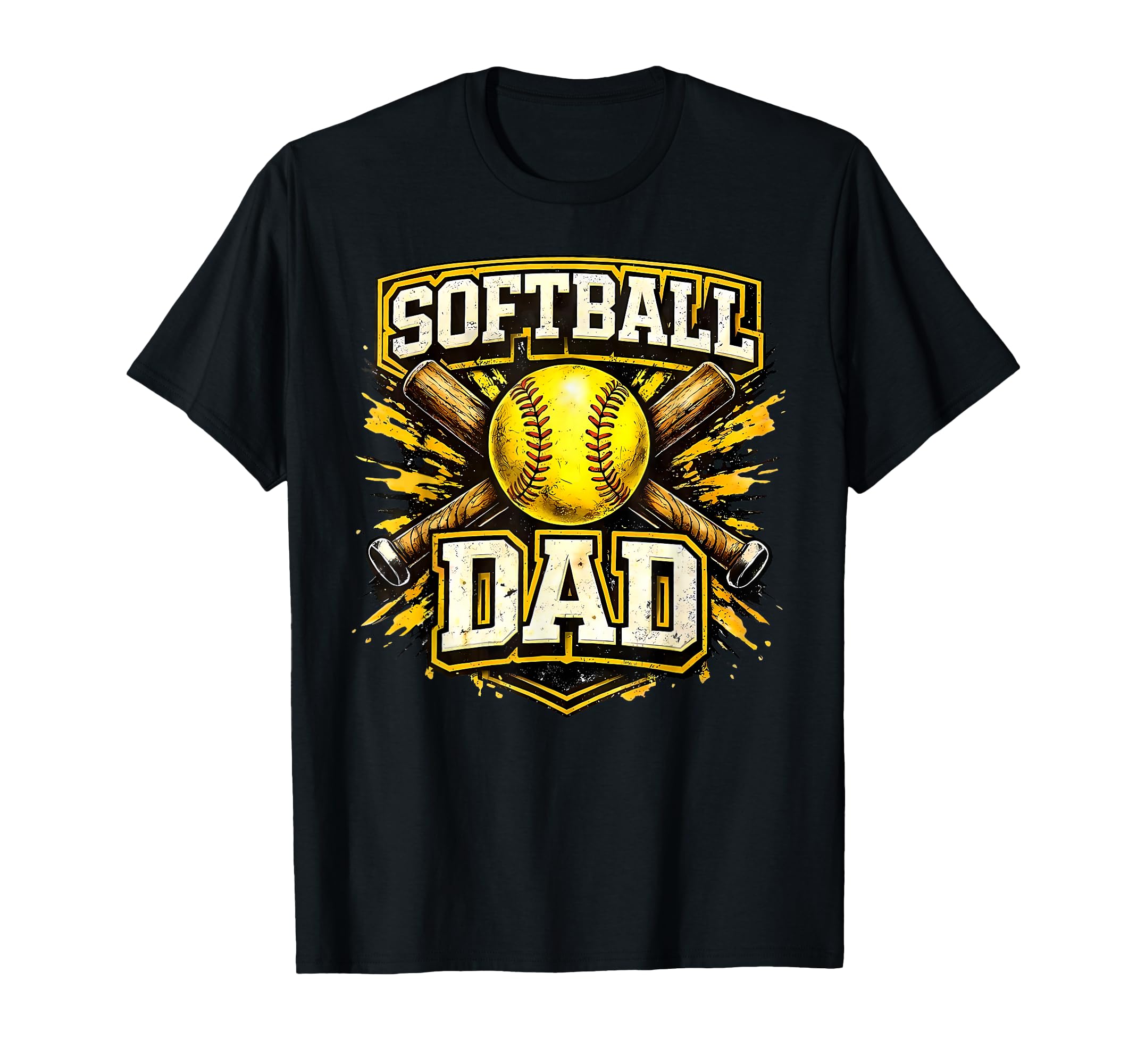 Softball Dad Daddy Fathers Day Game Day T-Shirt - Graphic Print for Adults - T-Shirt, Sweatshirt, Hoodie