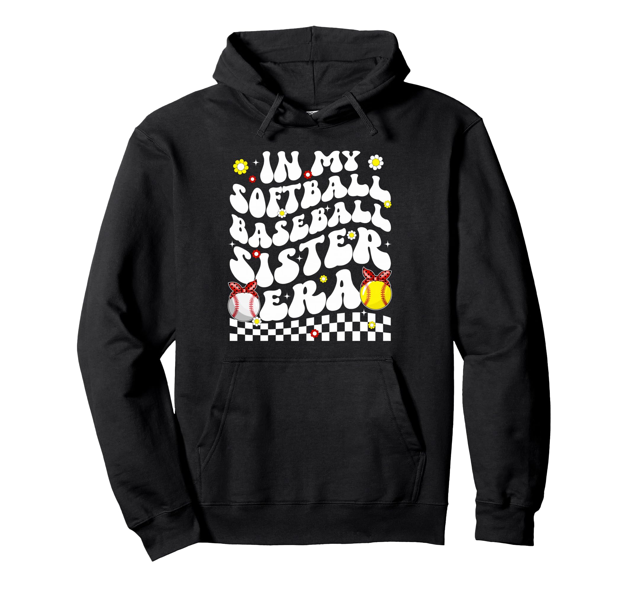 My Softball Baseball Sister Era Baseball Hoodie - Minimalist Print Unisex - T-Shirt, Sweatshirt, Hoodie