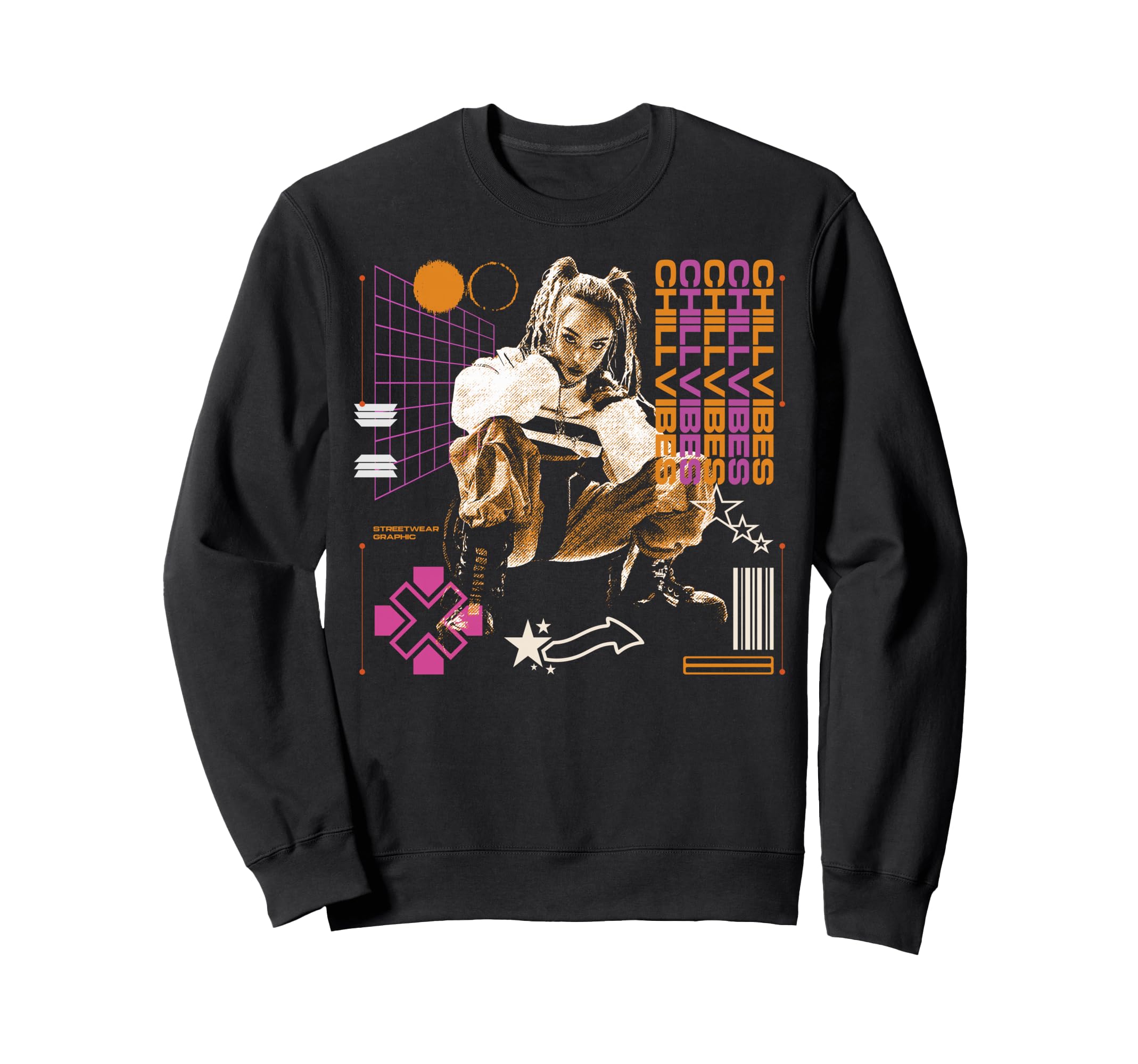 Y2K Chillvibes Bold Urban Graffiti Sweatshirt - Unique Graphic Unisex - T-Shirt, Sweatshirt, Hoodie