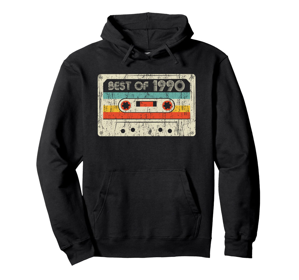 Best 1990 Birthday Yrs 1990 Cassette Hoodie - Fun Novelty Design Men Women - T-Shirt, Sweatshirt, Hoodie