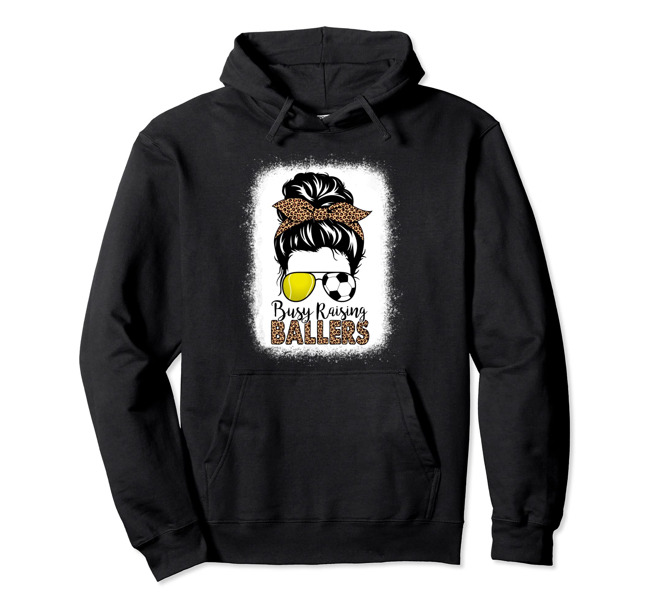 Busy Raising Ballers Soccer And Tennis Hoodie - Trendy Graphic Men Women - T-Shirt, Sweatshirt, Hoodie