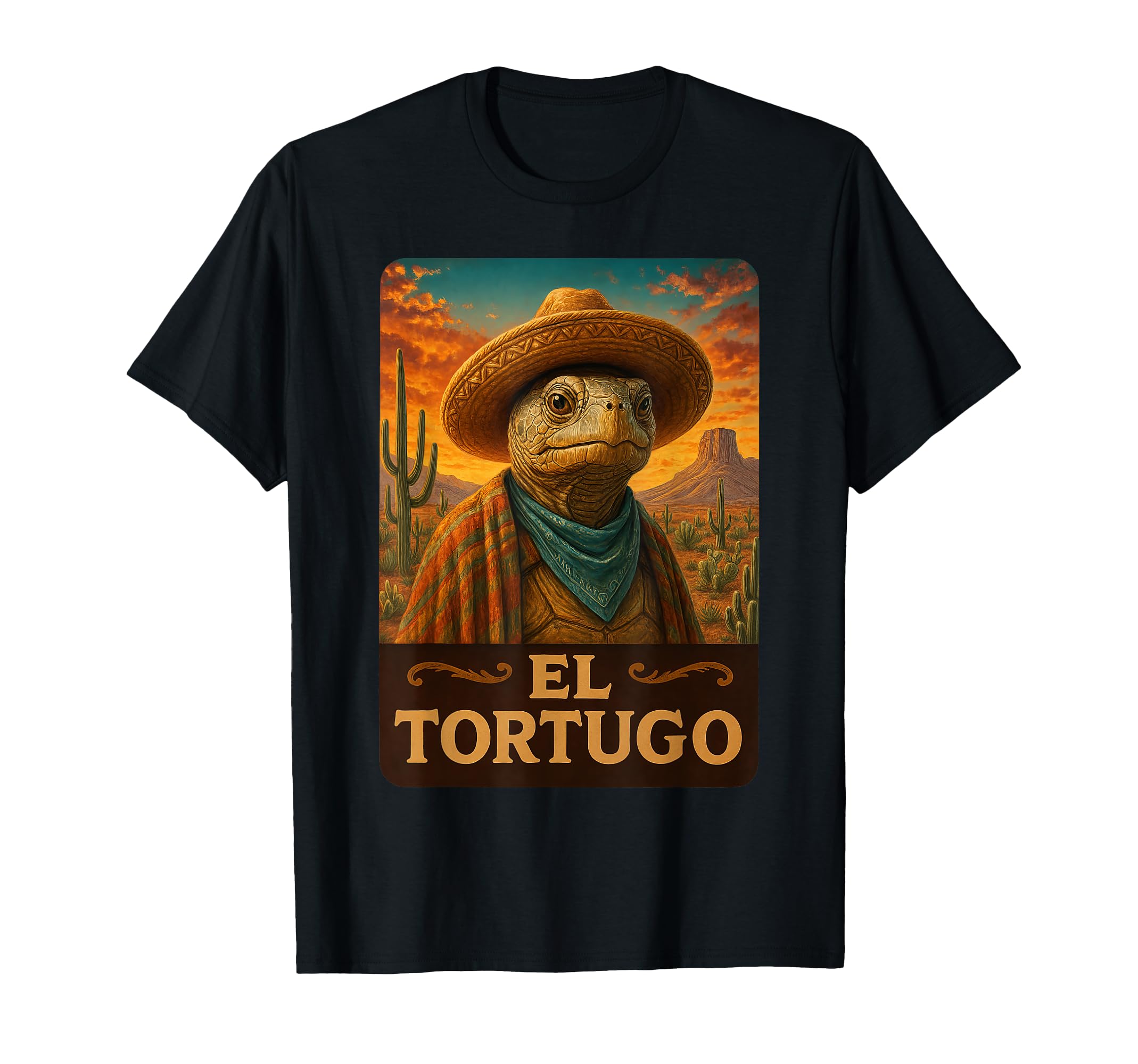 Tortoise El Tortugo Wild West Cowboy T-Shirt - Aesthetic Graphic Unisex - T-Shirt, Sweatshirt, Hoodie