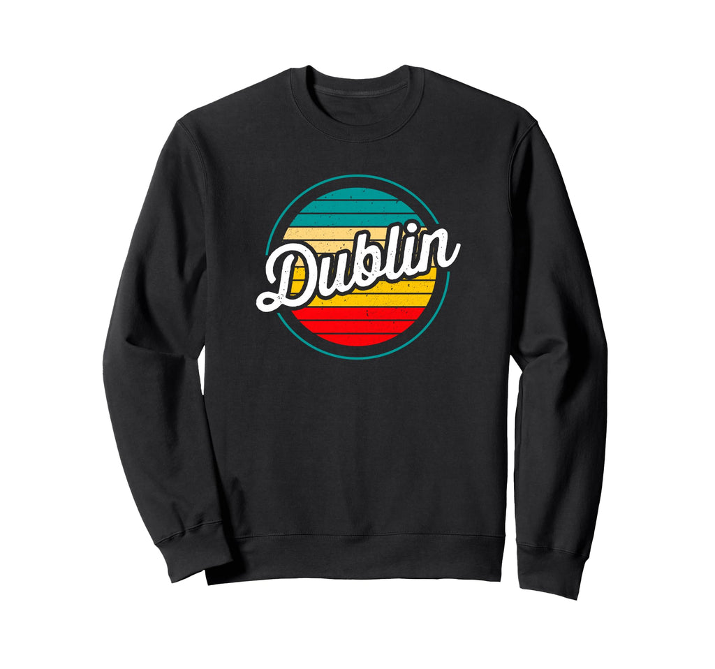 Dublin Ireland Sunset Distressed Sweatshirt - Minimalist Print Men Women - T-Shirt, Sweatshirt, Hoodie