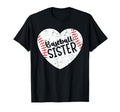 Baseball Sister Heart Baseball Sister T-Shirt - Graphic Print for Adults - T-Shirt, Sweatshirt, Hoodie