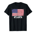 Atlanta Georgia Distressed American T-Shirt - Custom Art Print Men Women - T-Shirt, Sweatshirt, Hoodie