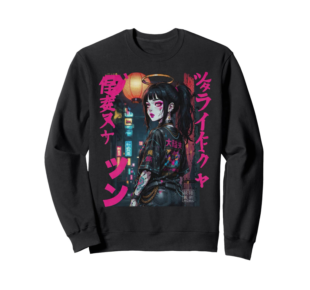 Japanese Cyberpunk Angel Sweatshirt - Streetwear Style Men Women - T-Shirt, Sweatshirt, Hoodie