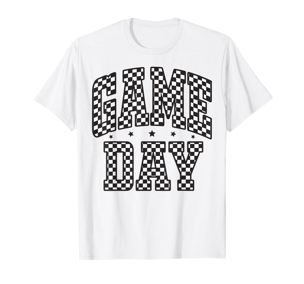 Funny Checkered Game Day Football T-Shirt - Aesthetic Graphic Men Women - T-Shirt, Sweatshirt, Hoodie