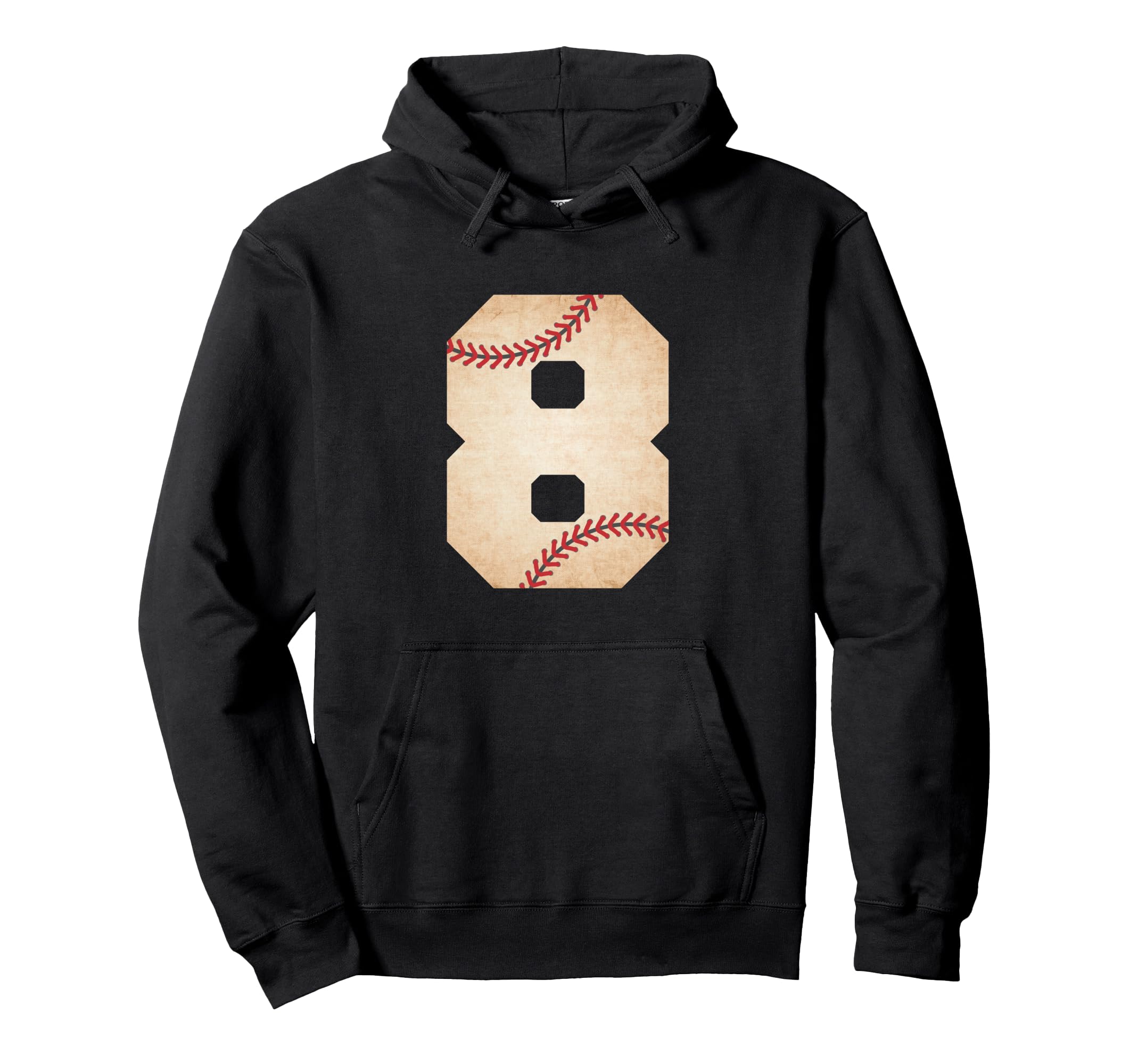 Baseball Number 8 Baseball Fan Mom Hoodie - Casual Everyday Wear Unisex - T-Shirt, Sweatshirt, Hoodie
