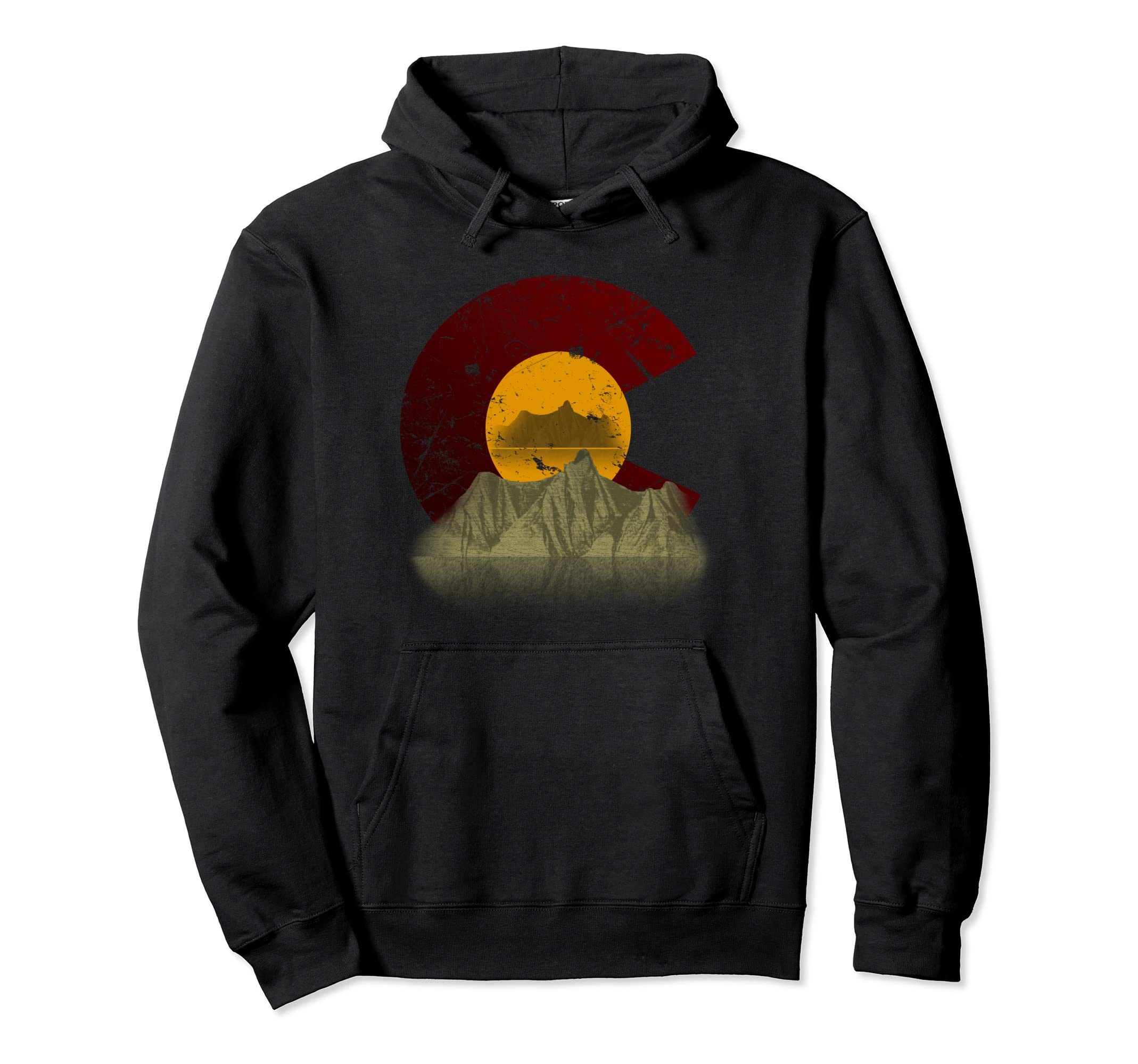 Colorado Flag Mountain Lake Hoodie - Aesthetic Graphic Men Women - T-Shirt, Sweatshirt, Hoodie