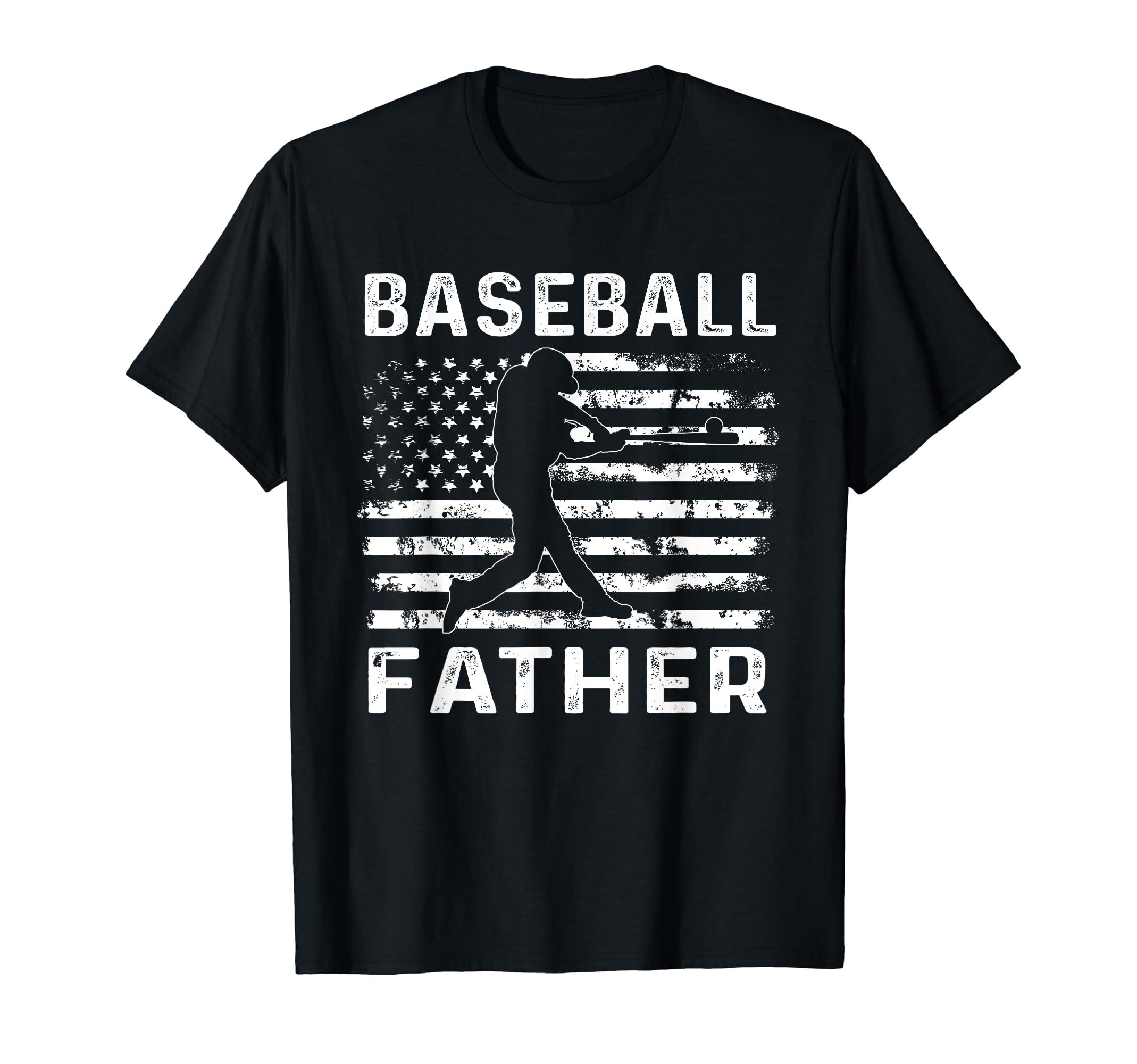 Baseball Father Dad Usa Flag 4Th July T-Shirt - Custom Art Print Men Women - T-Shirt, Sweatshirt, Hoodie